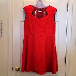 Bright red dress by Delirious of Los Angeles